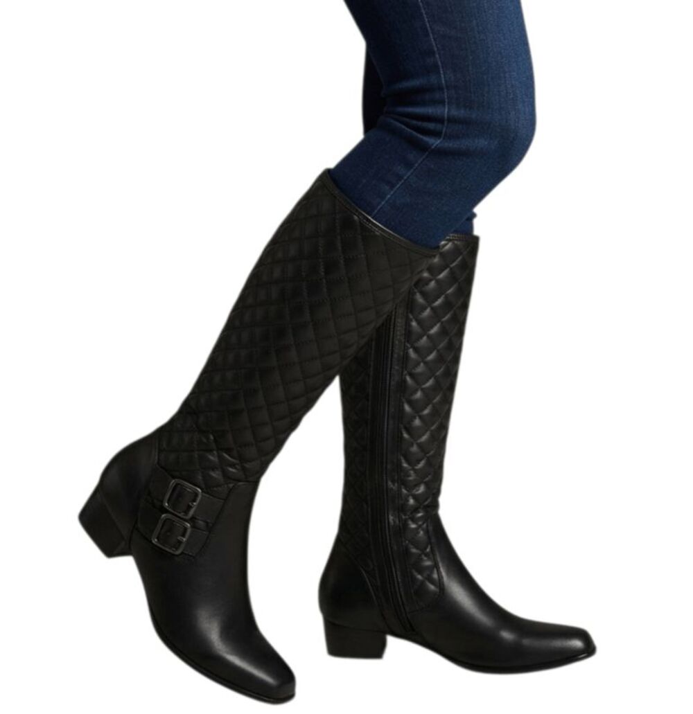 NWOB SESTO MEUCCI Italian Made Black Leather Knee High Boot Size 6.5N